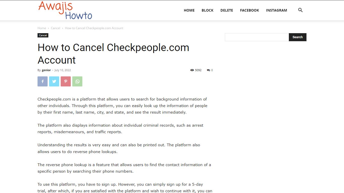 How to Cancel Checkpeople.com Account